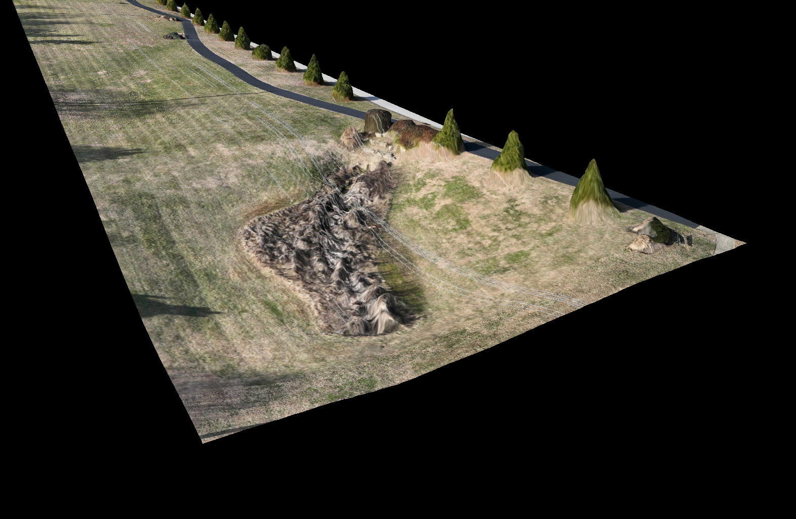 Drone mapping aerial view