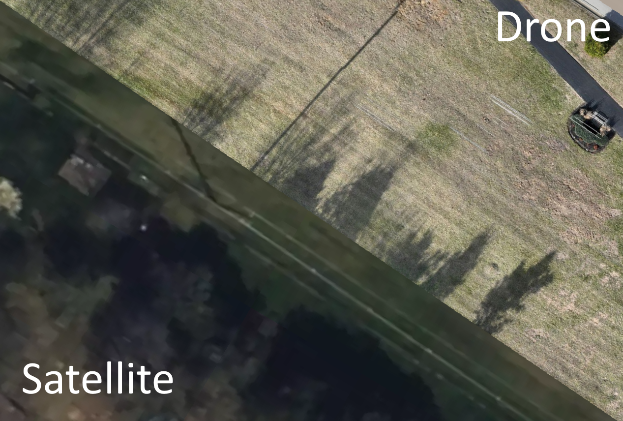 Drone mapping aerial view